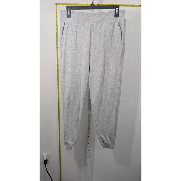 Jockey Pants - Jockey Heather Gray Jogger Sweatpants Womens Large Loungewear Pockets Stretch